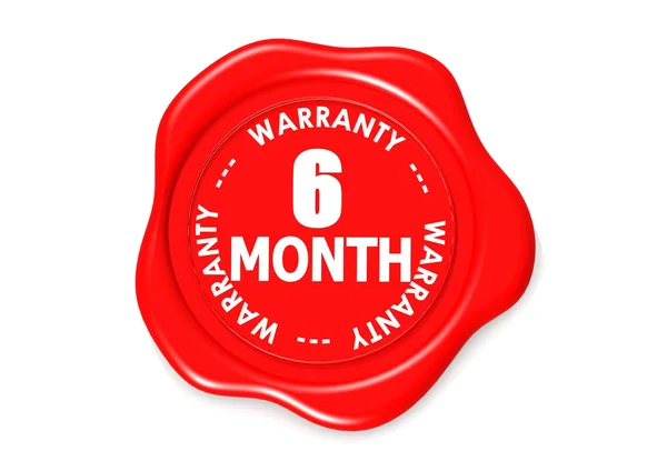 Six month warranty seal — Stock Photo, Image
