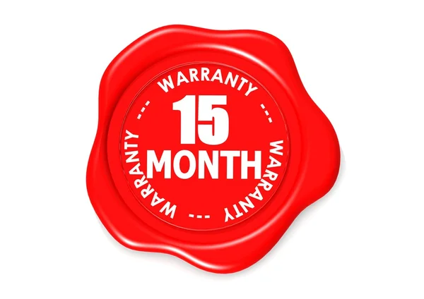 Fifteen month warranty seal — Stock Photo, Image