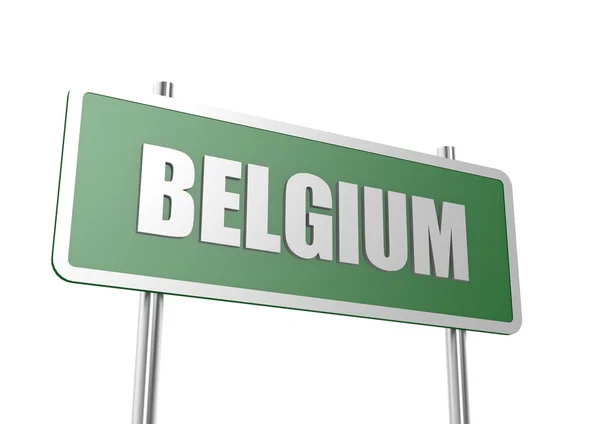 Weg ondertekenen België — Stockfoto