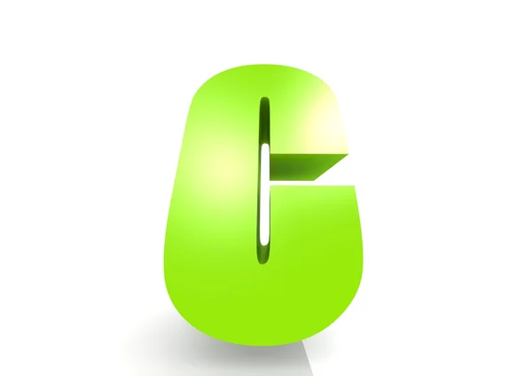 Zöld C betű — Stock Fotó