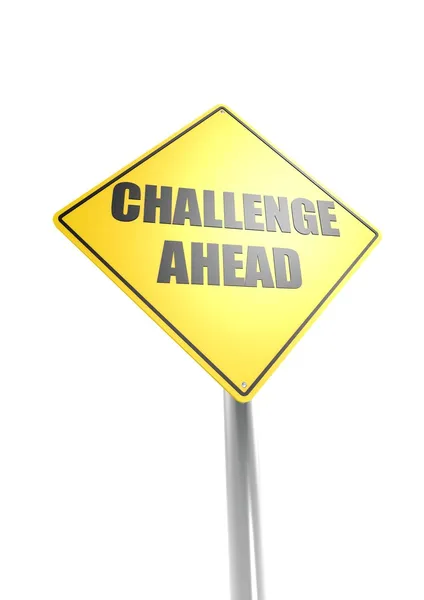 Challenge ahead sign — Stock Photo, Image