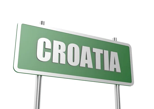 Road sign Croatia — Stock Photo, Image