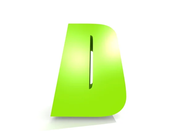 Зеленая буква D — стоковое фото