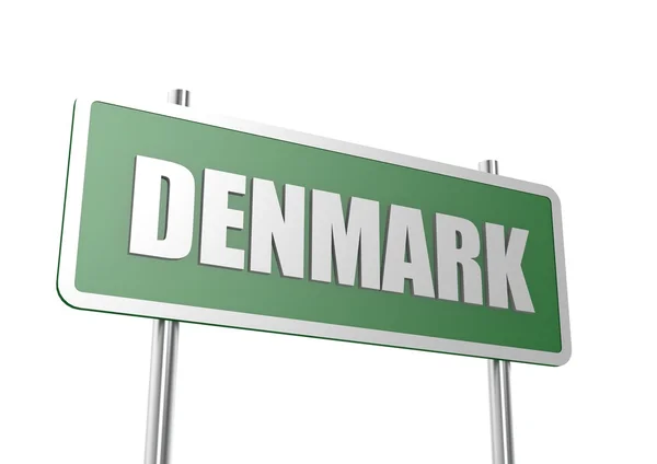 Road sign Denmark — Stock Photo, Image