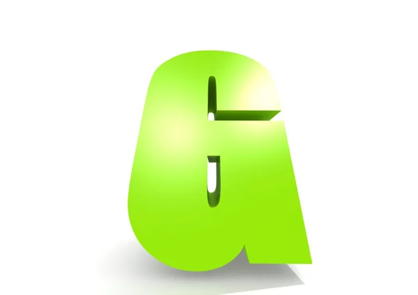 Green letter G — Stock Photo, Image