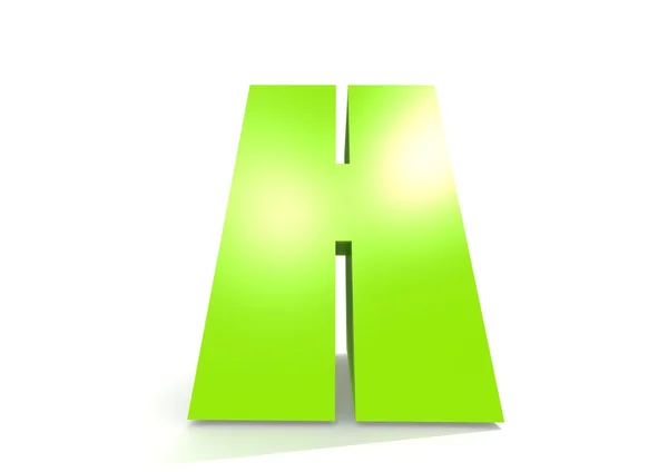 Carta verde H — Fotografia de Stock