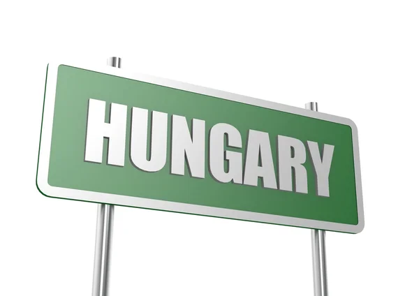 Road sign Hungary — Stock Photo, Image