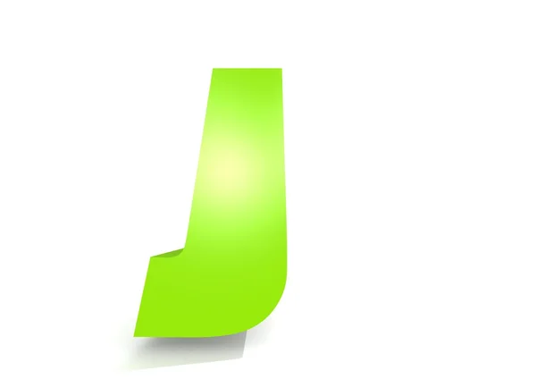 Zielone litery j — Zdjęcie stockowe
