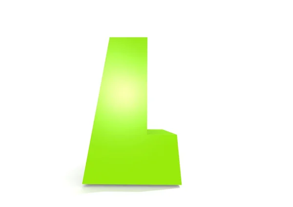 Zielone litery l — Zdjęcie stockowe