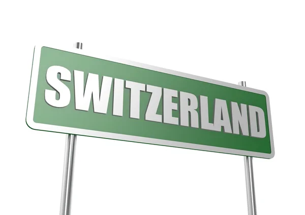 瑞士的路标 — 图库照片