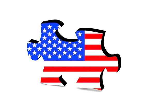 미국 국기 퍼즐 — 스톡 사진