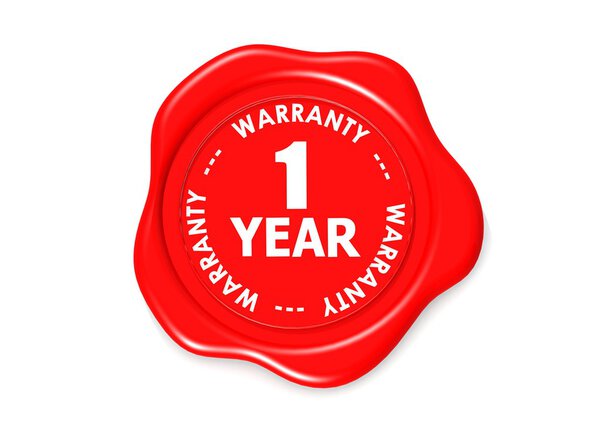 One year warranty seal