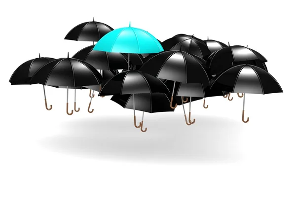 Guarda-chuva azul — Fotografia de Stock