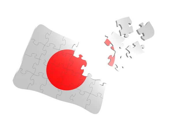 Bandera de Japón Puzzle — Foto de Stock