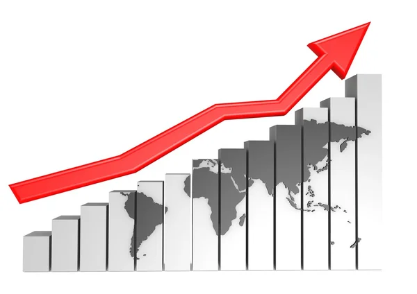 Wykres globalny biznes — Zdjęcie stockowe