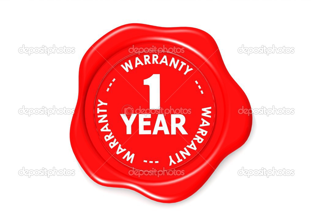 One year warranty seal