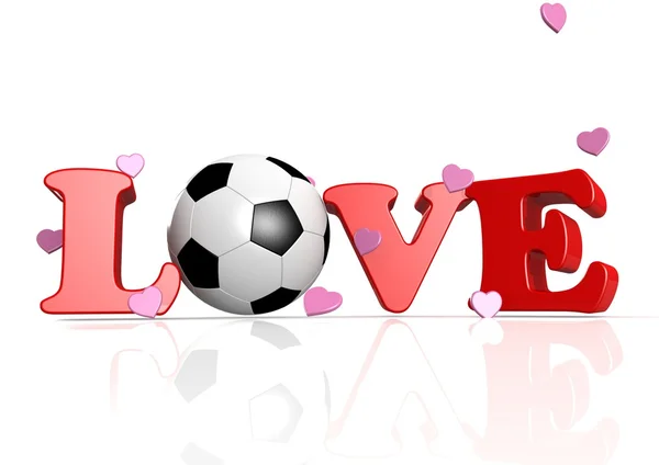 Amore calcio — Foto Stock