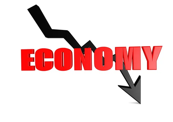 Економіка вниз — стокове фото