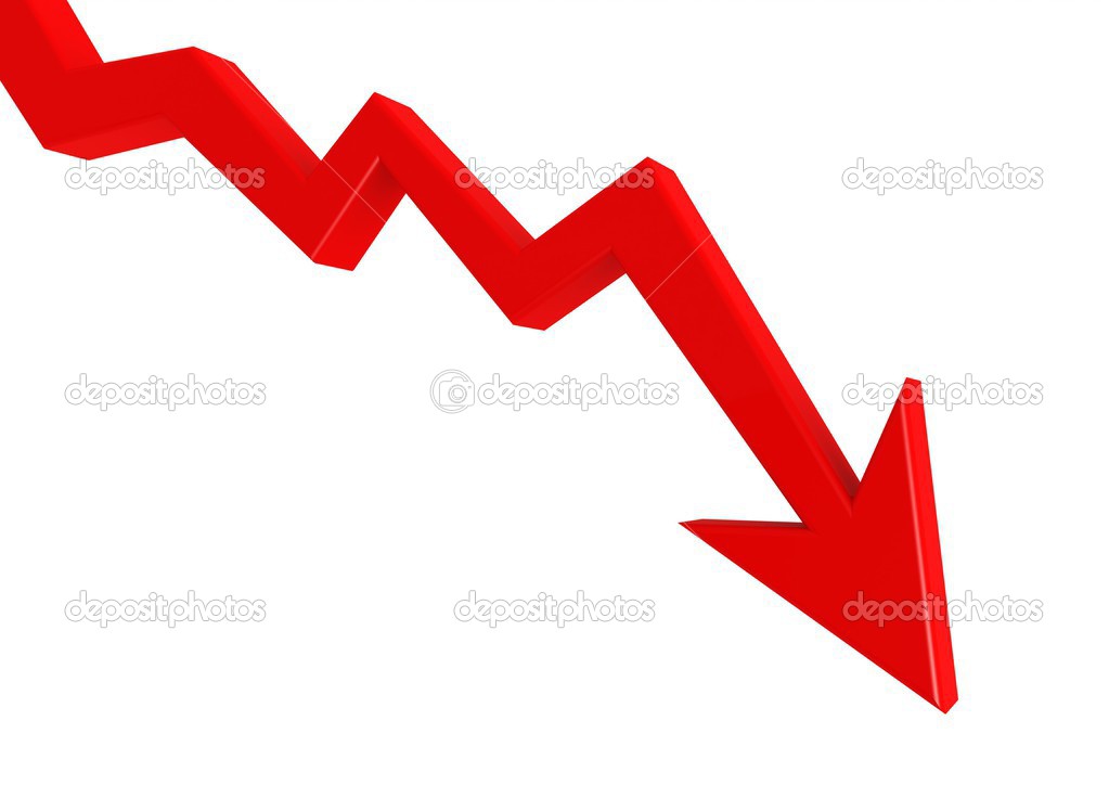 Red graph down
