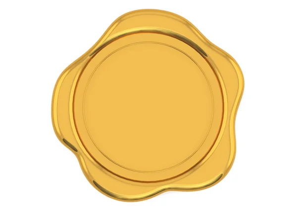 Gold wax seal — Stock Photo, Image