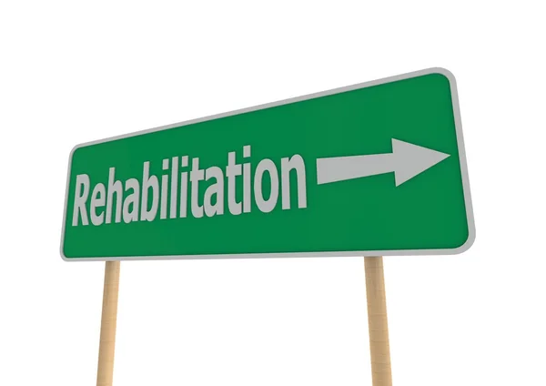 Rehabilitatie verkeersbord — Stockfoto