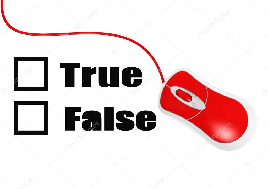 True False image with hi-res rendered artwork that could be used for any graphic design.