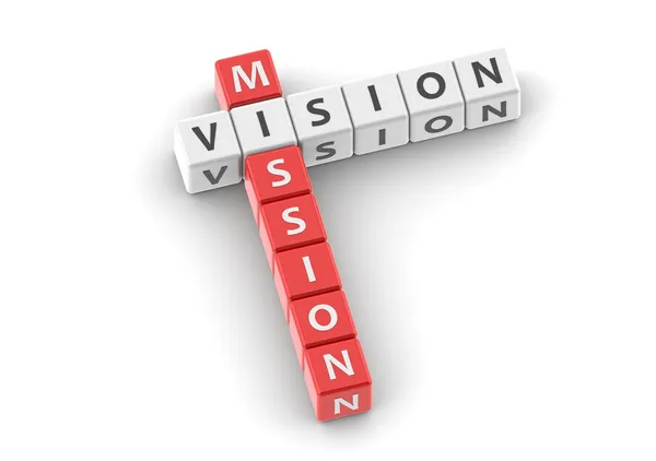 Vision misszió buzzwor — Stockfoto