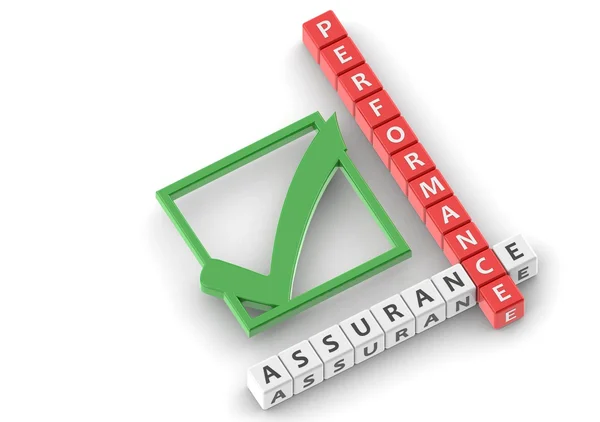 Performance assurance buzzword — Stock Photo, Image