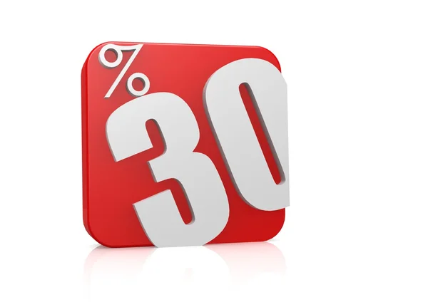 30 percent in cube — Stock Photo, Image