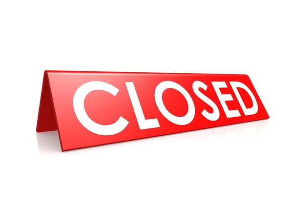 Closed tag in red — Stock Photo, Image