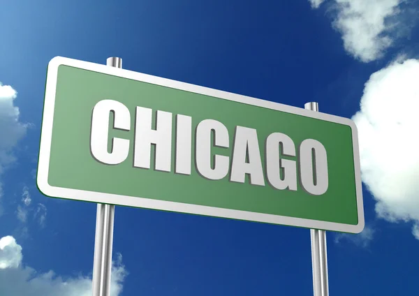 Chicago road sign — Stock Photo, Image
