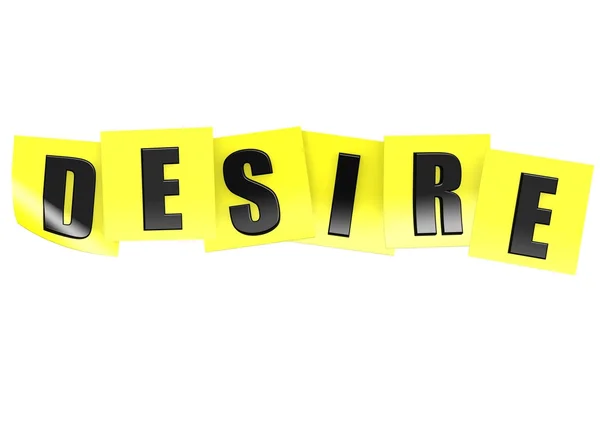 Desire in yellow note — Φωτογραφία Αρχείου