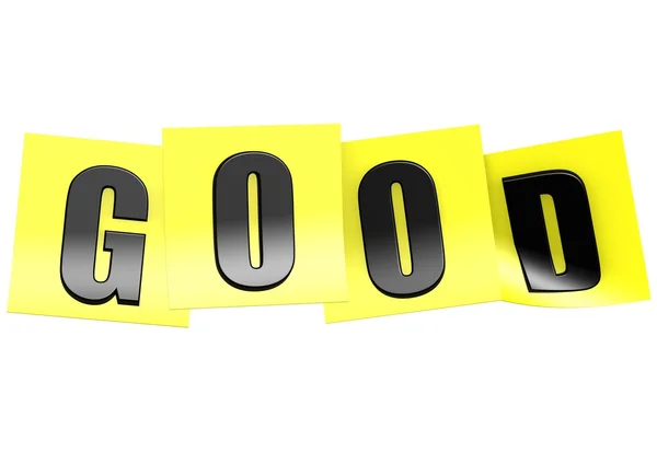 Good in yellow note — Stock Photo, Image