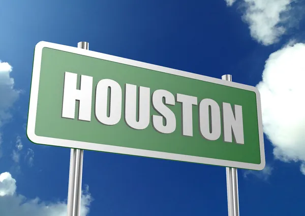 Houston sinal de estrada — Fotografia de Stock