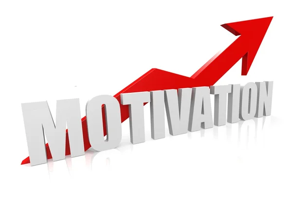 Motivation mit rotem Pfeil nach oben — Stockfoto