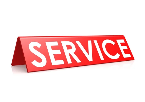 Service tag in red — Stock Photo, Image