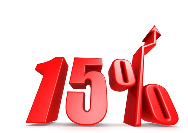 Aumento de 15% — Fotografia de Stock