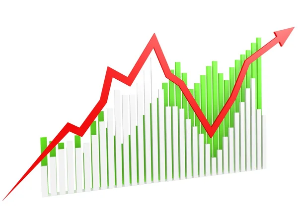 Gráfico doble verde blanco — Foto de Stock