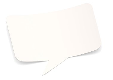 Kağıt konuşma balonu şeklinde