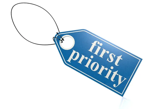 First priority label — Stock Photo, Image