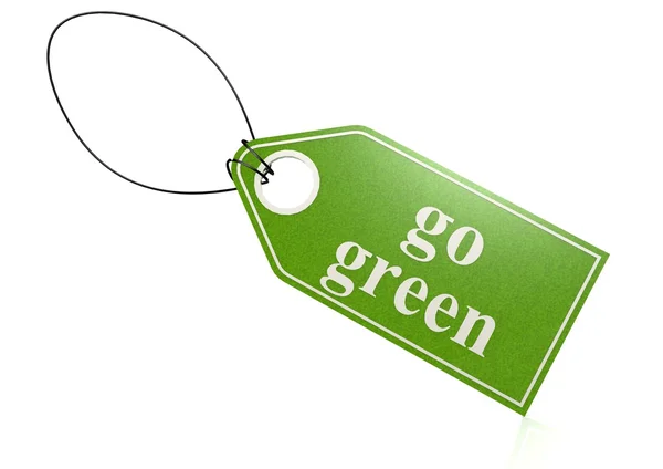 Go green tag. — Stock Photo, Image