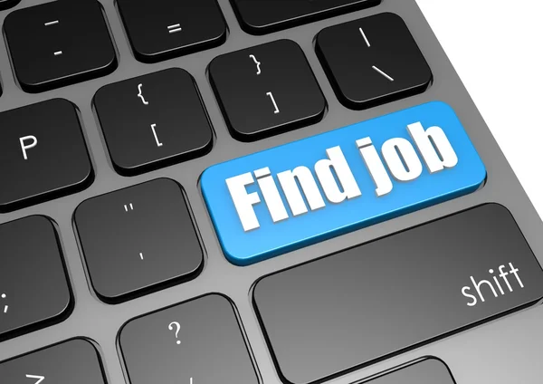 Find job with black keyboard — Stock Photo, Image