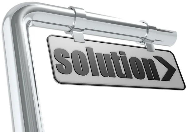 Solution street sign — Stock Photo, Image