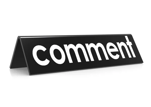 Comment in black — Stock Photo, Image