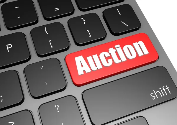 Auction with black keyboard — Stock Photo, Image