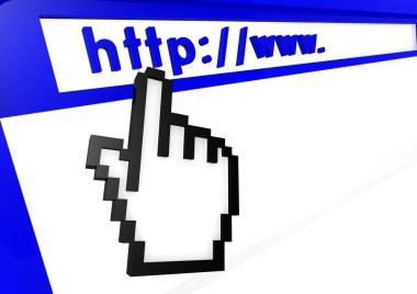 web adresi ile el imleci