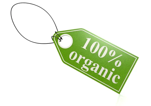 100 percent organic label — Stock Photo, Image