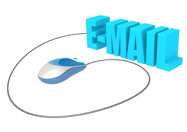 Computer mouse and email — Stock Photo, Image