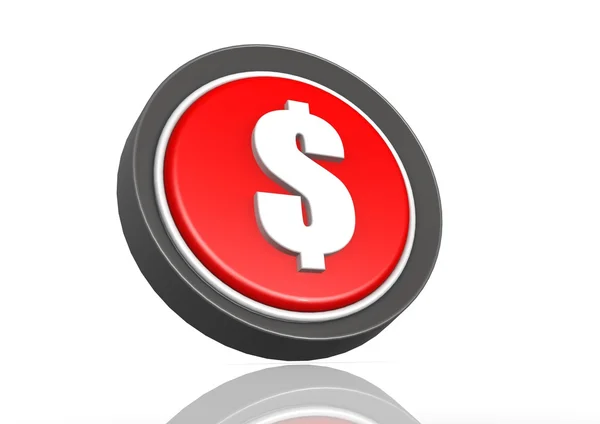Dólar redondo icono — Foto de Stock