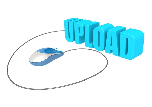 Computer mouse and upload — Stock Photo, Image